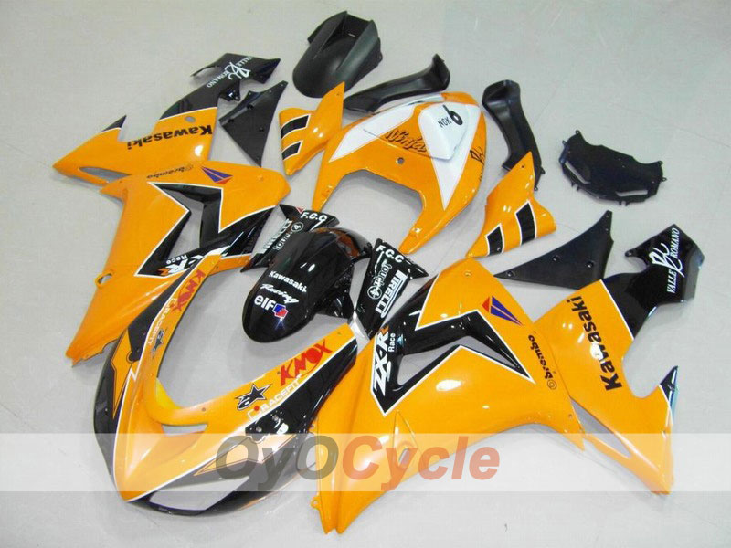 Kit carene a iniezione per NINJA ZX-10R 06-07 - Arancione, Nero - Stile di fabbrica #OYO87901593 Immagine principale del prodotto