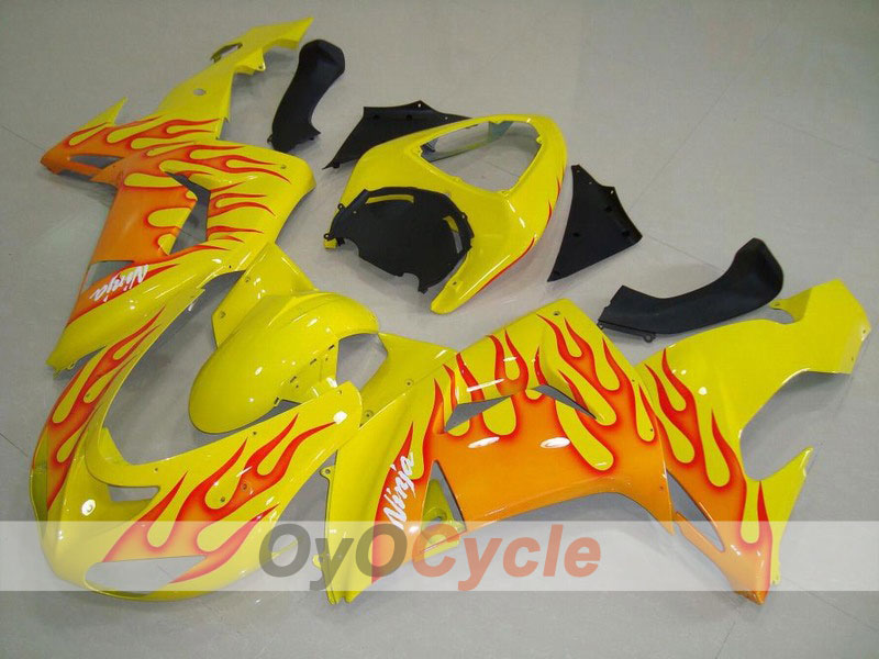 Kit carene a iniezione per NINJA ZX-10R 06-07 - Rosso, Giallo - Fiamma #OYO87901621 Immagine principale del prodotto