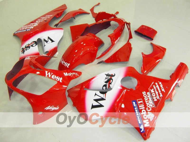 Kit carenatura a iniezione per NINJA ZX-12R 00-01 - Rosso, Bianco - West #OYO87903084 Immagine principale del prodotto