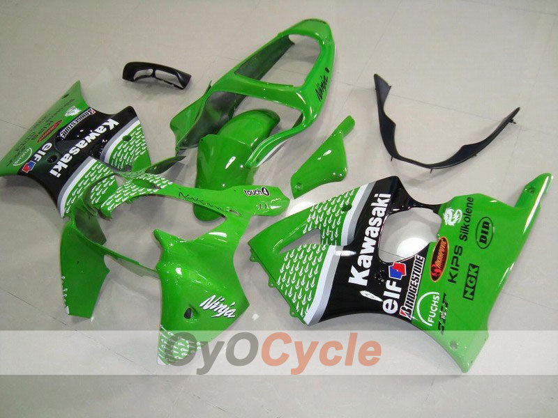 Kit carene a iniezione per NINJA ZX-6R 00-02 - Verde, Nero - Nakano #OYO87901740 Immagine principale del prodotto