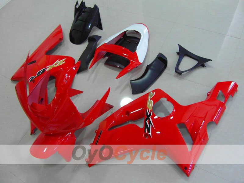 Kit carene a iniezione per NINJA ZX-6R 03-04 - Rosso, Nero - Stile di fabbrica #OYO87901791 Immagine principale del prodotto