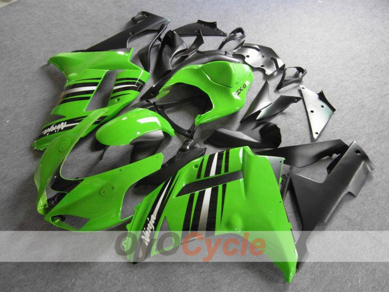 Kit carene a iniezione per NINJA ZX-6R 07-08 - Verde, Nero - Stile di fabbrica #OYO87901930 Immagine principale del prodotto