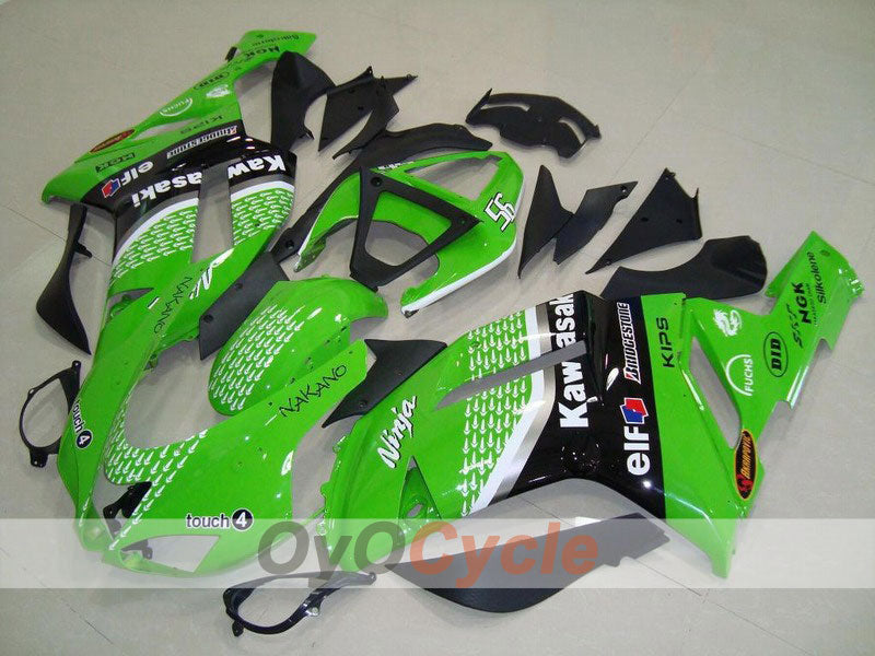 Kit carene a iniezione per NINJA ZX-6R 07-08 - Verde, Nero - Nakano #OYO87901973 Immagine principale del prodotto